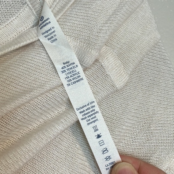 NWT Lululemon Iconic Wrap Top 4 Beige Oatmeal - Picture 5 of 13